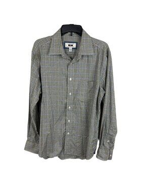 Joseph Abboud Mens Plaid Long Sleeve Button-Up Shirt Size L
